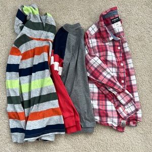 Carter’s Long Sleeve & Osh Kosh Button Down - Boys Size 8